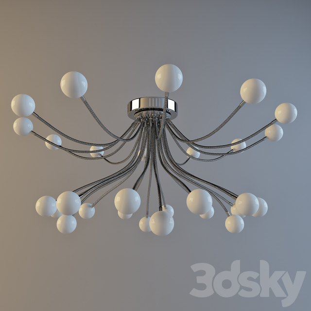 3d Models Ceiling Light Lussole Lsc 7207 30 Octopus