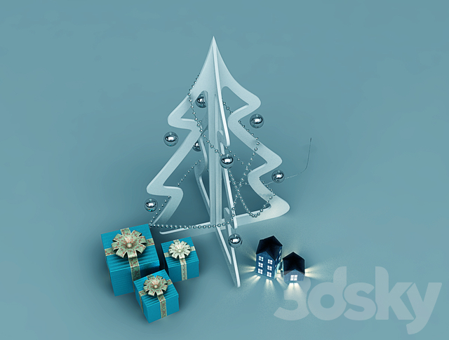 3dSkyHost: 3d model fir-tree _ Christmas free download 