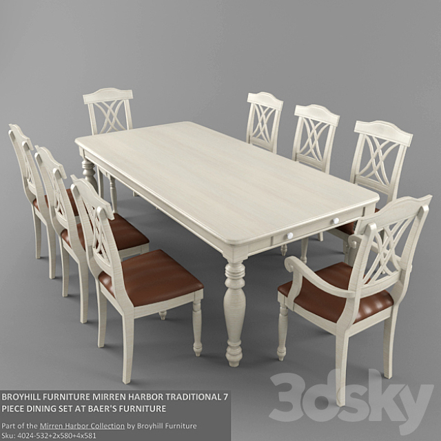 3d Models Table Chair Broyhill Furniture