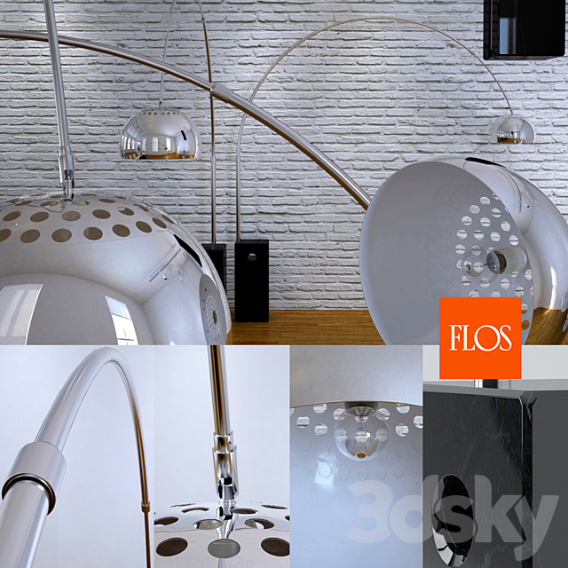 3d Models Floor Lamp Flos Arco Replica