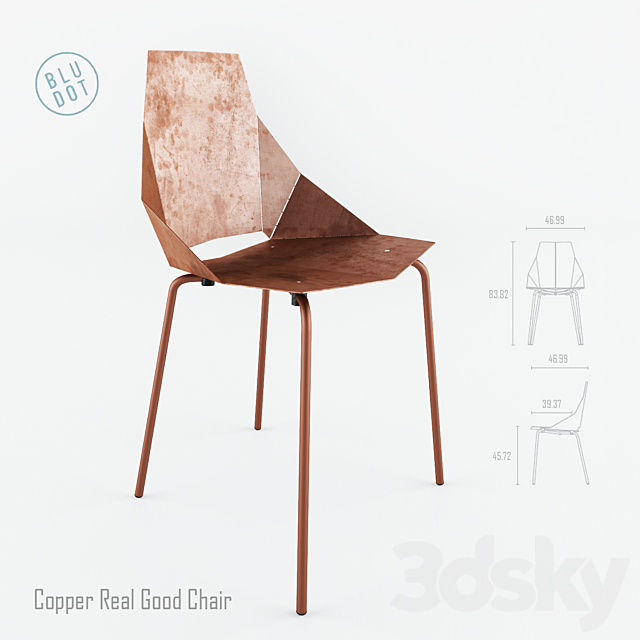 3d Models Chair Blu Dot Copper Real Good