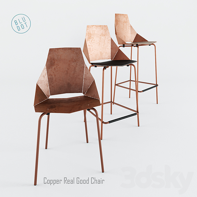 3d Models Chair Blu Dot Copper Real Good
