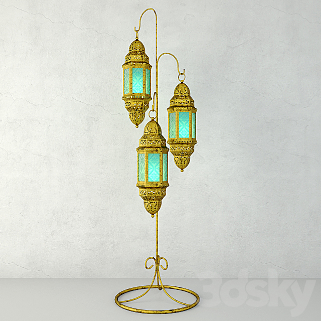 3d Models Floor Lamp Moroccan Hanging Floor Lanterns