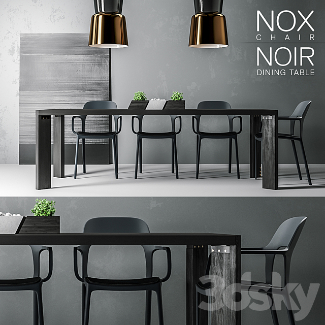 3d Models Table Chair Nox Amp Noir Tables Amp Chairs