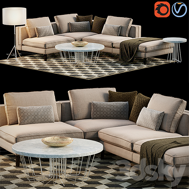 3d Models Sofa Corner Sofa Set