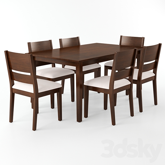 3d Models Table Chair Dining Table Chair Set
