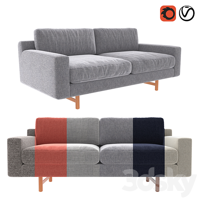 3d Models Sofa Eddy Loveseat Sofa West Elm