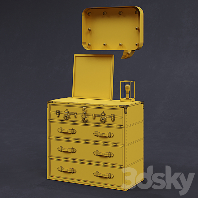 3d Models Miscellaneous Rh Eldon Steamer Trunk Dresser