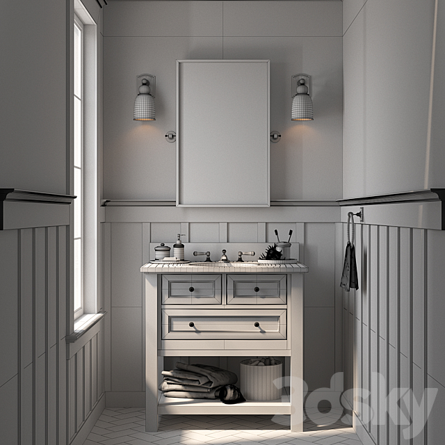 3d Models Bathroom Furniture Pottery Barn Classic Single Sink