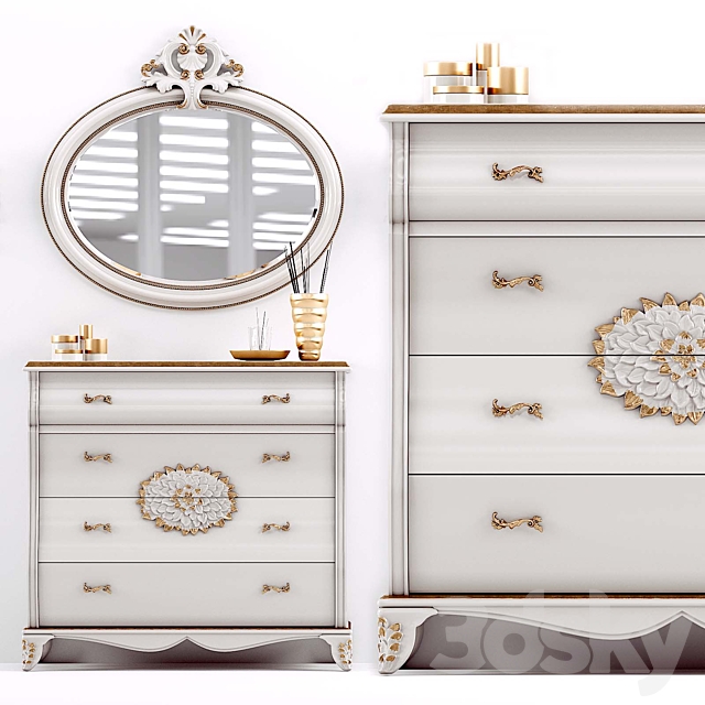 3d Models Sideboard Chest Of Drawer A Set Of Dressers