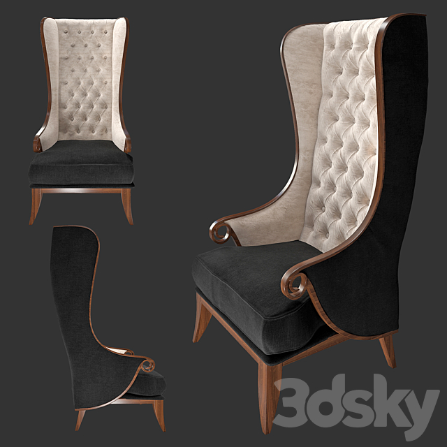 3d Models Arm Chair Crown Chair