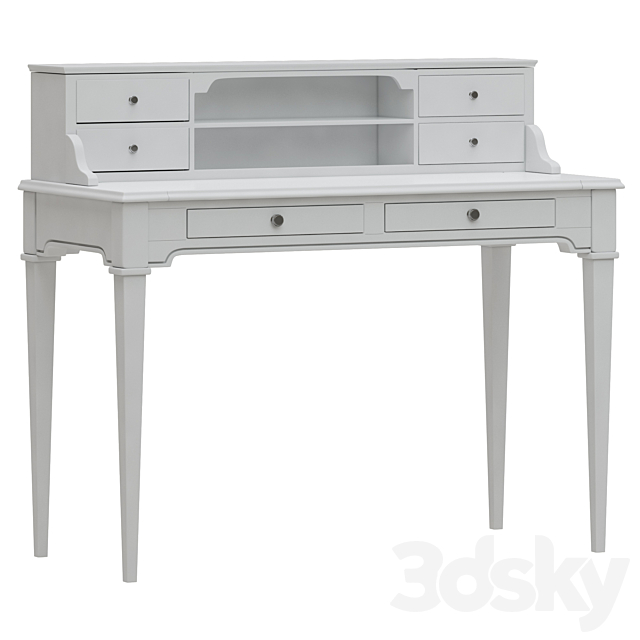 3d Models Table Dantone Home Oxford Desk With Shelves
