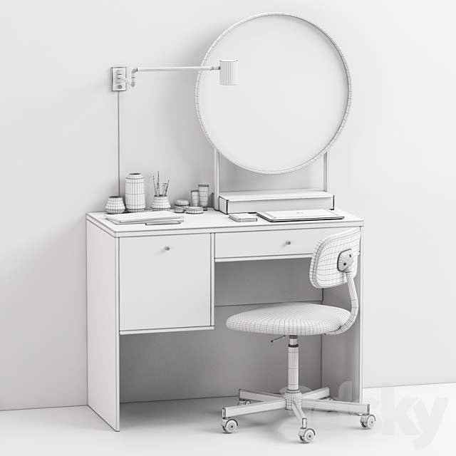 3d Models Other Ikea Syvde Dressing Table And Decor