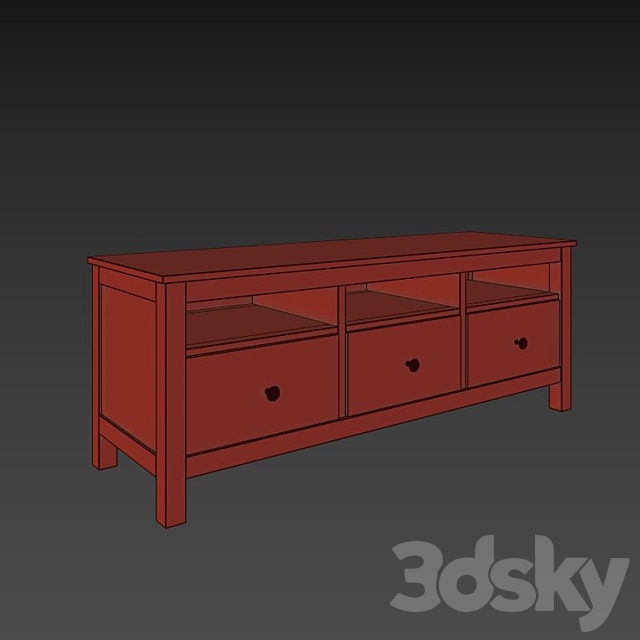 3d Models Sideboard Chest Of Drawer Ikea Hemnes Tv Bench